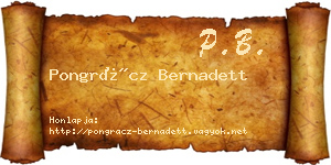 Pongrácz Bernadett névjegykártya